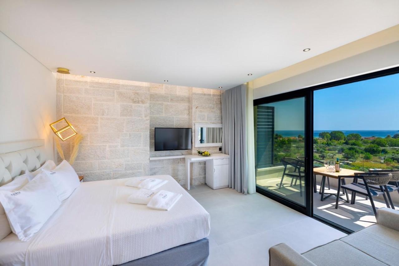 Toska Tower Aparthotel Chrysi Ammoudia Exterior foto
